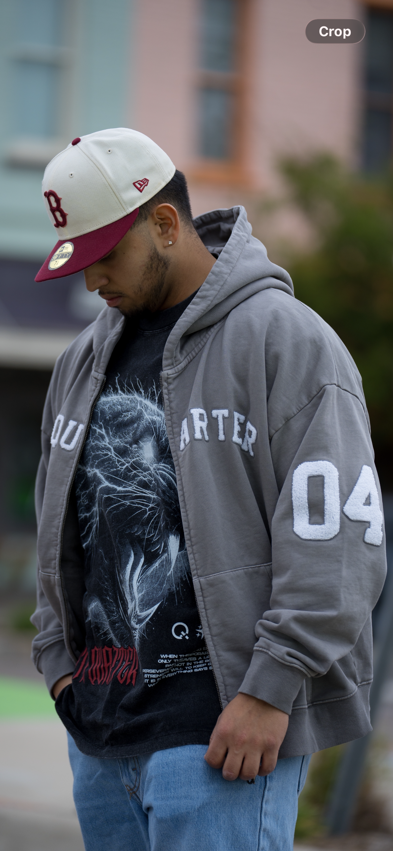 Grey Letterman Jacket